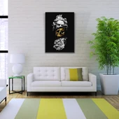 Soyut Siyah Gri Tonlarda Heykel Figürü Kanvas Tablo 50 x 70 thumbnail 2