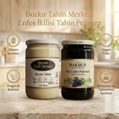 Bozkır Tahin Merkezi Enfes İkili Beyaz Tahin 600 gr - Köy Üzüm Pekmezi 800 gr (doğal&katkısız) thumbnail 2