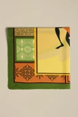 F23 Kadın African Desenli Bandana 50x50 Kahve DG0248-2 thumbnail 4