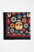 B53 Kadın Mor Skull  Desenli 50x50 Bandana HYL DG0702-22 thumbnail 4