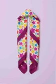 F35 Kadın Mor  Stars Desenli 50x50 Bandana HYL DG0521-22 thumbnail 4