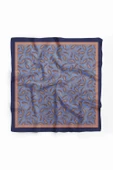 A22 Kadın Mavi Şal  Desenli 50x50 Bandana HYL DG0578-22 thumbnail 2