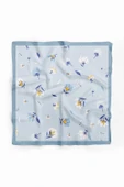 Kadın Çiçek Desenli Bandana 50x50 Açık Mavi DG0157-22 Snz thumbnail 2