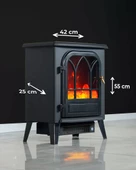 Reyo Stove Lidya 1950W Dekoratif Ayaklı Şömine thumbnail 5