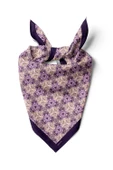 D52 Kadın Geometric Desenli Bandana 50x50 Mor DG0240-22 thumbnail 1