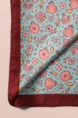 Kadın Açık Mavi Küçük Nar Desenli 50x50 Bandana DG0736 thumbnail 6