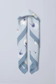 Kadın Çiçek Desenli Bandana 50x50 Açık Mavi DG0157-22 Snz thumbnail 4