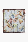 B108 Kadın Yaprak Desenli Bandana 50x50 Yeşil Kahverengi DG0443-22 Snz thumbnail 2