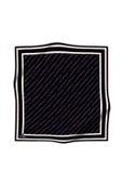 %100 Twill İpek El Yazısı Vissona Desenli Siyah - Krem Renkli Daha Tok Exclusive Serisi 90x90 Eşarp Kenar Dikiş Şekli : El Dikişi thumbnail 2