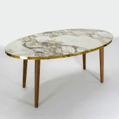 Orta Sehpa  Torna Elips Efes Ahşap thumbnail 1