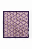 D52 Kadın Geometric Desenli Bandana 50x50 Mor DG0240-22 thumbnail 2