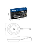 TRAMONTINA ROMAGNA BLUE 25 CM SERAMİK YÜZEYLİ KIZARTMA TAVASI thumbnail 4