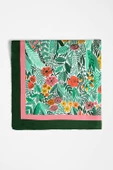A44 Kadın Yeşil Greenery Desenli 50x50 Bandana HYL DG0720-22 thumbnail 5