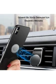 Mıknatıslı L Şeklinde Mandallı Araç İçi Oto Telefon Tutucu Klima Izgarasına Geçmeli A Kalite thumbnail 2