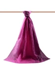Vissona %57 İPEK %43 PAMUK Degrade Desenli Pembe Renkli Şal -  70x190 Dikiş Tipi İtalyan Dikişli thumbnail 2
