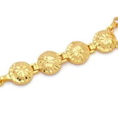 Altın Kaplama İmitasyon Çiçek Desenli Çeyrek Çerçeveli Çerçeve Bileklik BLK-1200 thumbnail 3