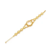 Altın Kaplama İmitasyon Çiçek Desenli Çeyrek Çerçeveli Çerçeve Bileklik BLK-1200 thumbnail 1