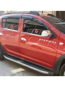 Dacia Sandero Stepway 2013-2018 Uyumlu 4 Parça Cam Çıtası Krom Paslanmaz Çelik thumbnail 1
