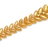 Altın Kaplama İmitasyon Çiçek Desenli  Yarım Çerçeveli Bileklik  BLK-1198 thumbnail 4