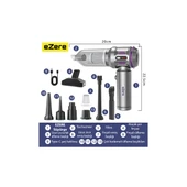 Ezere 16000PA Güçlü Dijital Göstergeli Vakumlu Kablosuz Üflemeli Mini Araç Süpürgesi thumbnail 8