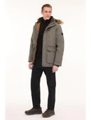 LUMBERJACK COLDIN 2 HAKİ kürklü kapşonlu casual spor kısa kaban thumbnail 2