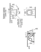 VitrA İntegra Kanalsız Asma Klozet (Yanları Kapalı) + VitrA Yavaş Kapak 7041L003-0090 thumbnail 5