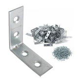 Metal Köşebent 40x40x15 mm (50 ADET) Kalın L Demiri Gönye Mobilya Duvar Sabitleme Bağlantı Aparatı thumbnail 4