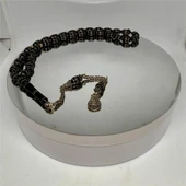 Tesbih TSBH0188HK 925 Ayar Gümüş Püsküllü Gümüş İşlemeli Beyzi Kesim Erzurum Oltu Tesbih thumbnail 2