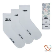 GOST LİRİA - Sloganlı Ribanalı  Ünisex Tenis Çorap 3 lü thumbnail 1