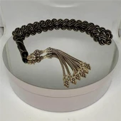 Tesbih TSBH0047AH 925 Ayar Gümüş Püsküllü Gümüş İşlemeli Çeşmi Bülbül Beyzi Kesim Usta El İşçilikli Erzurum Oltu Tesbih thumbnail 2