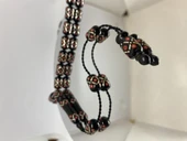 Tesbih TSBH0115BC 925 Ayar Gümüş Püsküllü Gümüş-Mercan İşlemeli Kapsül Kesim Usta El İşçilikli Erzurum Oltu Tesbih thumbnail 4