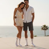 GOST LİRİA - Sloganlı Ribanalı  Ünisex Tenis Çorap 3 lü thumbnail 10