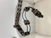 Tesbih TSBH0115BC 925 Ayar Gümüş Püsküllü Gümüş-Mercan İşlemeli Kapsül Kesim Usta El İşçilikli Erzurum Oltu Tesbih thumbnail 3