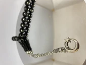 Tesbih TSBH0168HK Kararmaz Metal Püsküllü Pirinç Ayyıldız İşlemeli Küre Kesim Rus Oltu Tesbih thumbnail 3