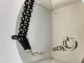 Tesbih TSBH0168HK Kararmaz Metal Püsküllü Pirinç Ayyıldız İşlemeli Küre Kesim Rus Oltu Tesbih thumbnail 4