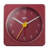 BRAUN BC02R KIRMIZI KLASİK SEYAHAT ANALOG ALARMLI MASA SAATİ thumbnail 5