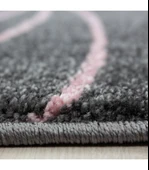 Sevimli Yıldız Star desenli Çocuk halısı Gri Pembe thumbnail 4