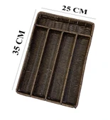 Rattan Örme Çekmece İçi Kaşıklık Organizer 5 Bölmeli thumbnail 1