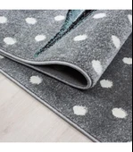 Sevimli Peri Atı Desenli Çocuk halısı Gri Mavi Renklerde thumbnail 3