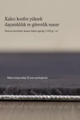Modern Saçaklı Kaymaz Taban Tavşan Tüyü Kolay Temizlenebilir Yıkanabilir Salon Oturma Odası Yolluk Mutfak Halısı Gri Renk thumbnail 4