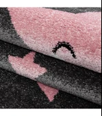 Sevimli Yıldız Star desenli Çocuk halısı Gri Pembe thumbnail 2