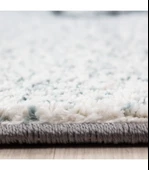 Fil ve Yıldız Desenli Çocuk halısı  Gri-Mavi-Beyaz thumbnail 3