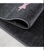 Sevimli Yıldız Star desenli Çocuk halısı Gri Pembe thumbnail 3