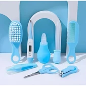 8 Parça Bebek Bakım Seti Mavi Renk thumbnail 4