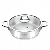 Nehir silver 24 cm sığ karnıyarık tencere - pilavlık tencere thumbnail 3