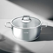 Nehir silver 20 cm derin tencere - paslanmaz çelik tencere thumbnail 2