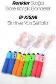Sayaçlı Atlama İpi Uzunluk Ayarlanabilir Atlama Sekme İpi Jump Rope Şeffaf Simli İp K1567 thumbnail 2