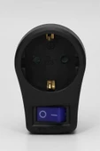 Tekli Topraklı Akım Korumalı Priz Işıklı Anahtarlı Aşırı Gerilim Korumalı Emniyetli Priz 3860 Watt thumbnail 3