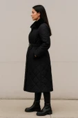 Yakası Kendi Renginde Kürklü Kışlık Mont/Trençkot thumbnail 7