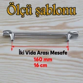 Mobilya Çekmece Mutfak Kapak Dolap Kulpları Dolabı Kulbu Kulpu 160 mm Krom Kulp Metal thumbnail 2